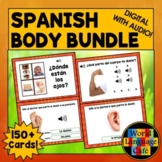 Spanish Body Parts Boom Cards, Spanish Digital Flashcards,