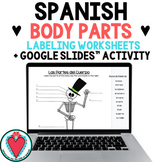 Spanish Body Parts - El Cuerpo - Label the Skeleton Worksh