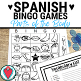 Spanish Body Parts Bingo Game Lotería w Pictures, Vocabula