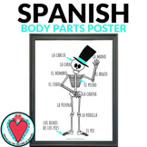 Spanish Body Parts Poster - Classroom Decor - Day of the D