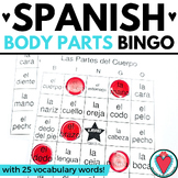 Spanish Body Parts Vocabulary Bingo Game - Las Partes del 