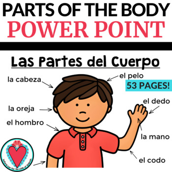 Preview of Spanish Body Parts Vocabulary PowerPoint - Label the Body - El Cuerpo