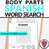 Spanish Body Parts Vocabulary Word Search - El Cuerpo - Sp