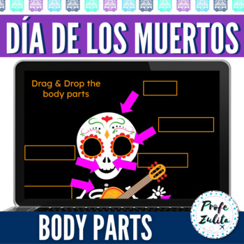 Preview of Spanish Body Parts Worksheet | Day of the Dead