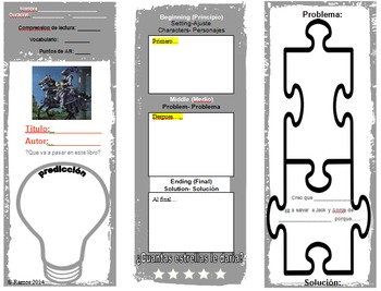 Preview of "El Caballero del alba" Spanish Reading Comprehension Trifold