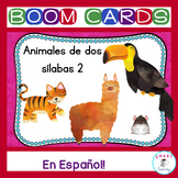 Spanish Boom Cards Animales de dos sílabas 2 Digital Learning