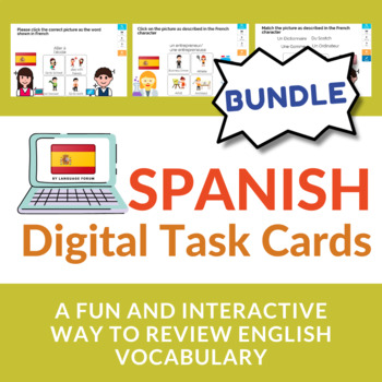 Preview of Spanish Boom Cards Bundle | Spanish Distance Learning Bundle
