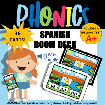 Preview of Spanish Boom Cards Deck distance learning