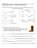 Spanish Boot Verbs Practice Page