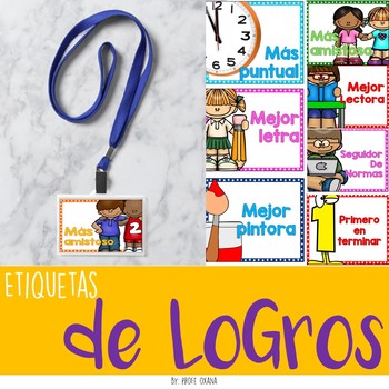 Preview of Spanish - Escarapelas de logros "El más" Classroom management