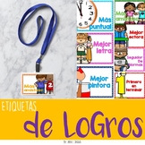 Spanish - Escarapelas de logros "El más" Classroom management
