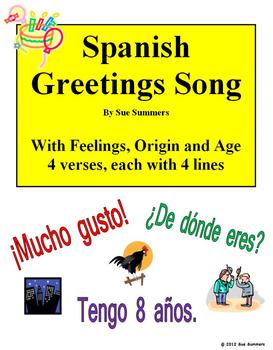Preview of Spanish Greetings Song With Feelings, Origin and Age - Los Saludos