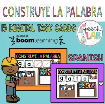 Preview of Spanish Build a Word BOOM Cards - Construye la palabra