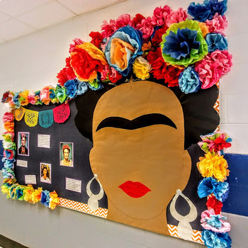 Preview of Spanish Bulletin Board - Frida Kahlo art and culture lesson
