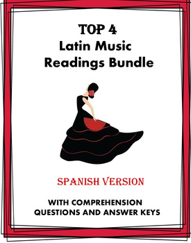 Preview of Música y Baile Lecturas: Latin Music & Dance Bundle: 4 Readings @30% off!