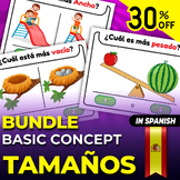 Spanish Bundle (Tamaños) Sizes " Basic Concepts ", Printab