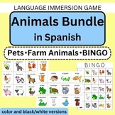 Spanish Bundle with Farm Animals and Pets, Game Cards and BINGO