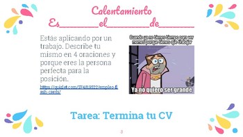 Preview of Spanish CV Trabajo/Empleo Project