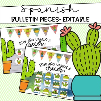 Preview of Spanish Cactus Bulletin Set