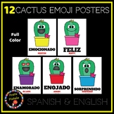 Spanish Cactus Emoji Posters | Emotions in Spanish - FULL 