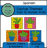 Spanish Cactus Mystery Pictures! Color By Number / Grids
