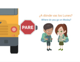 Spanish Calendar Days of the week Vocabulary - Part 1 - Slide PDF