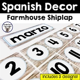 Spanish Calendar | Farmhouse Shiplap Classroom Decor