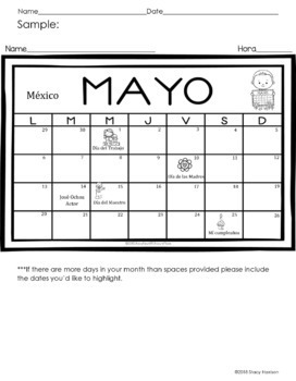 Spanish Birthday Month Calendar Project By Stacy Harrison Inc Tpt