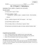 Spanish Calendar Project and Rubric