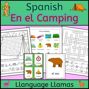 Preview of Spanish Verano en el Camping Summer Resource Pack