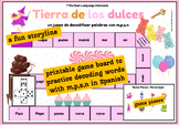 Spanish Candy Game Words with m,p,n,s - juego de mesa pala