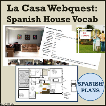 Preview of La Casa Webquest: Spanish House Vocab