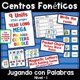 Spanish Centers | Word Work | Task Clip cards | Puzzles | 