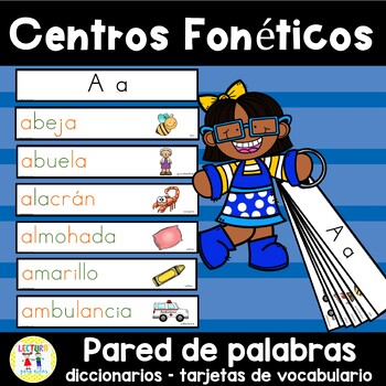 Preview of FREE:  Centros foneticos - A-Z diccionario - pared de palabras