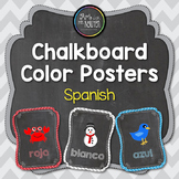 Spanish Chalkboard Color Identification Poster Set