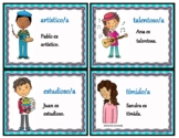 Spanish Adjectives with Ser Task Cards: 28 Descriptions / 