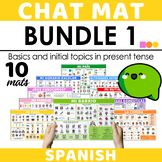 Spanish Chat Mat Bundle 1 - Basics and Initial Topics in S