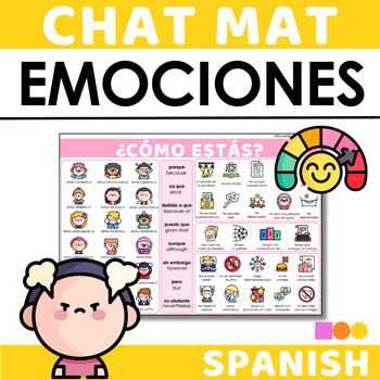 Preview of Spanish Chat Mat - Talking about Emotions in Spanish - Social Emotional Learning