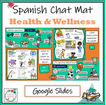 Preview of Spanish Chat Mat Health & Wellness - Google Slides