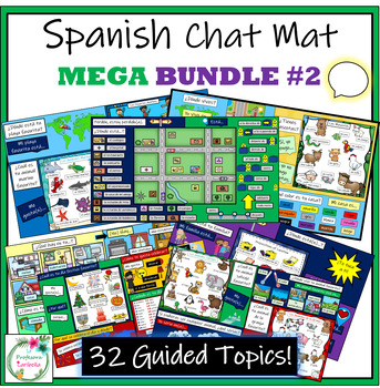 Preview of Spanish Chat Mat Mega Bundle #2 - 7 Chat Mats!