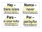 Spanish Cheese-Themed Word Wall Words