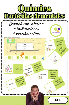 Preview of Spanish: Chemistry | Domino Elementary particle + Online version