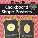 Spanish Chevron Chalkboard 2D and 3D Shape Poster Printables