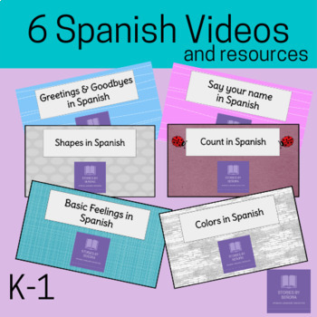 Preview of Spanish Video Bundle: Kindergarten & 1st