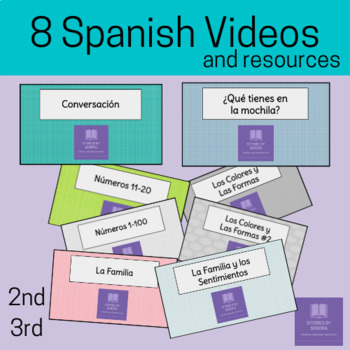 Preview of Spanish Video Bundle: 2nd & 3rd grade
