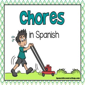 Preview of Spanish Chores Vocabulary Notes and Practice Powerpoint