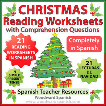 Spanish Christmas 21 Reading Prehension Worksheets In