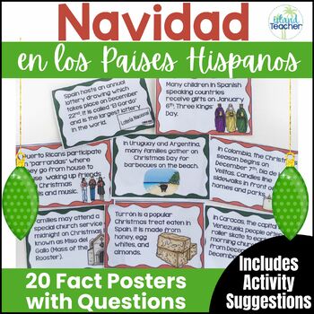 Preview of Spanish Christmas Activities Christmas in Spanish Speaking Countries Posters