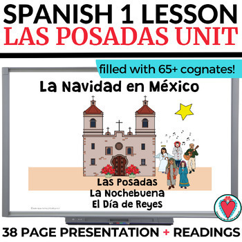 Preview of Spanish Christmas Reading Activity Christmas in Mexico Las Posadas Unit PPT