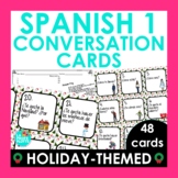 Spanish Christmas Activity - Spanish 1 Conversation Cards 